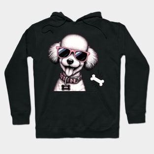 Funny Poodle with Sunglasses Hoodie